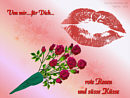 Von mir ... für Dich ... rote Rosen und süsse Küsse