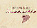 ein herzliches Dankesch�n